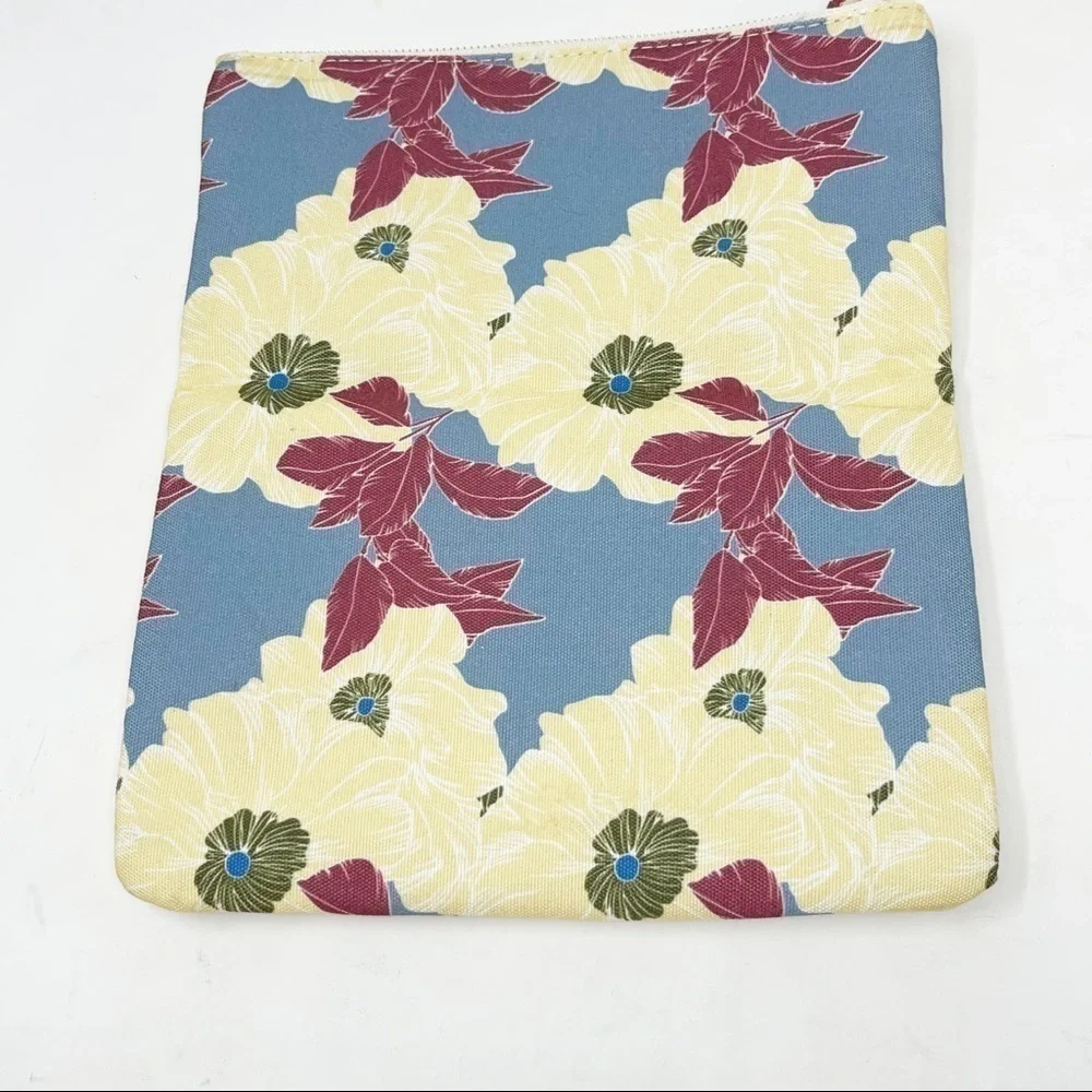 RACHEL PALLY Ivory Blue Floral Clutch Handbag